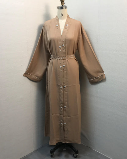 Elegant Beaded Tie Cardigan Robe for Women