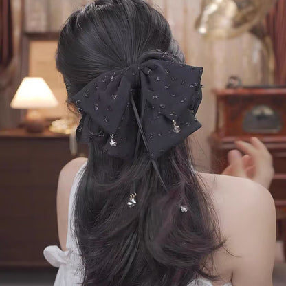Elegant Bow Crystal Hair Claw Clip