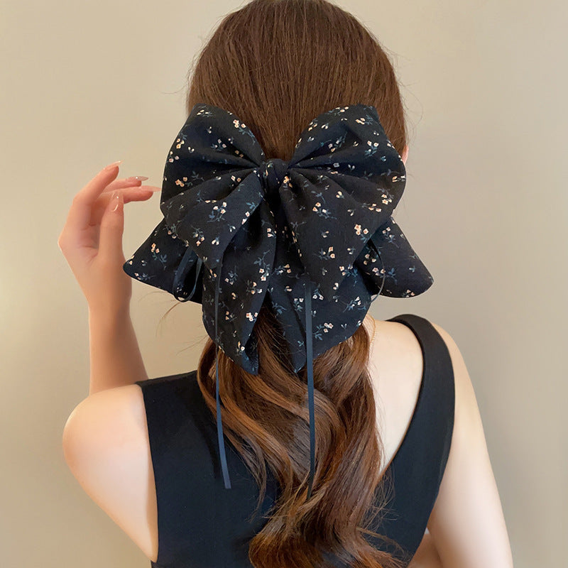Elegant Bow Crystal Hair Claw Clip
