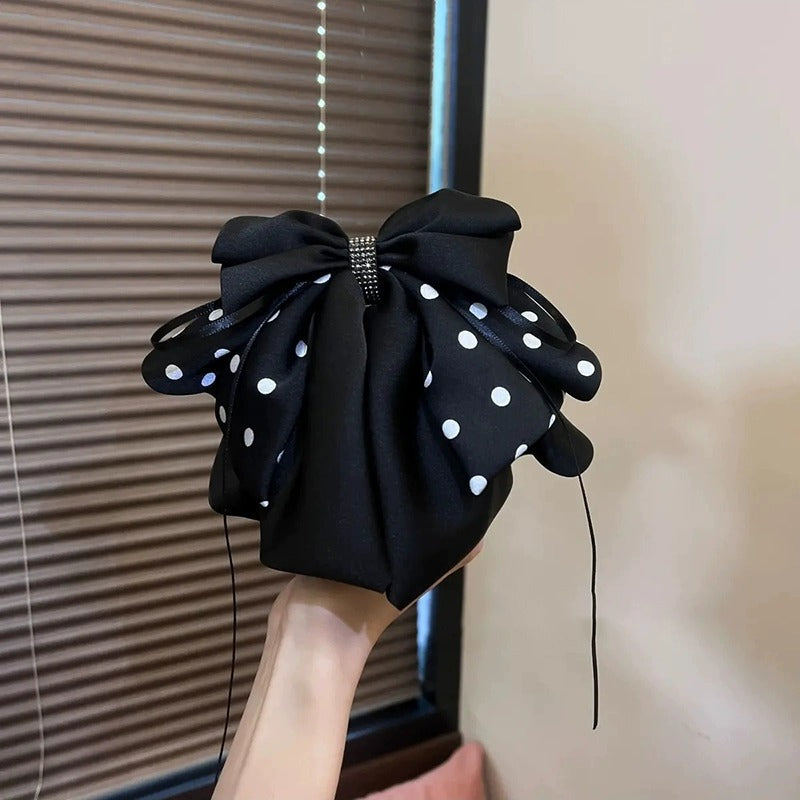 Elegant Bow Crystal Hair Claw Clip