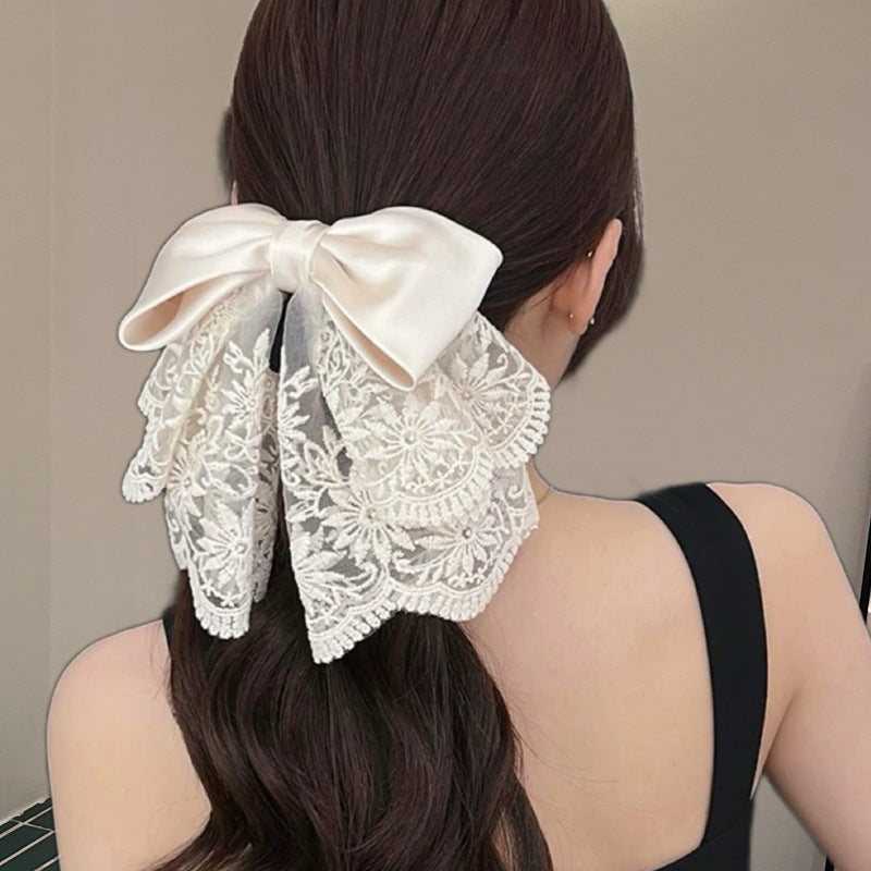 Elegant Bow Crystal Hair Claw Clip
