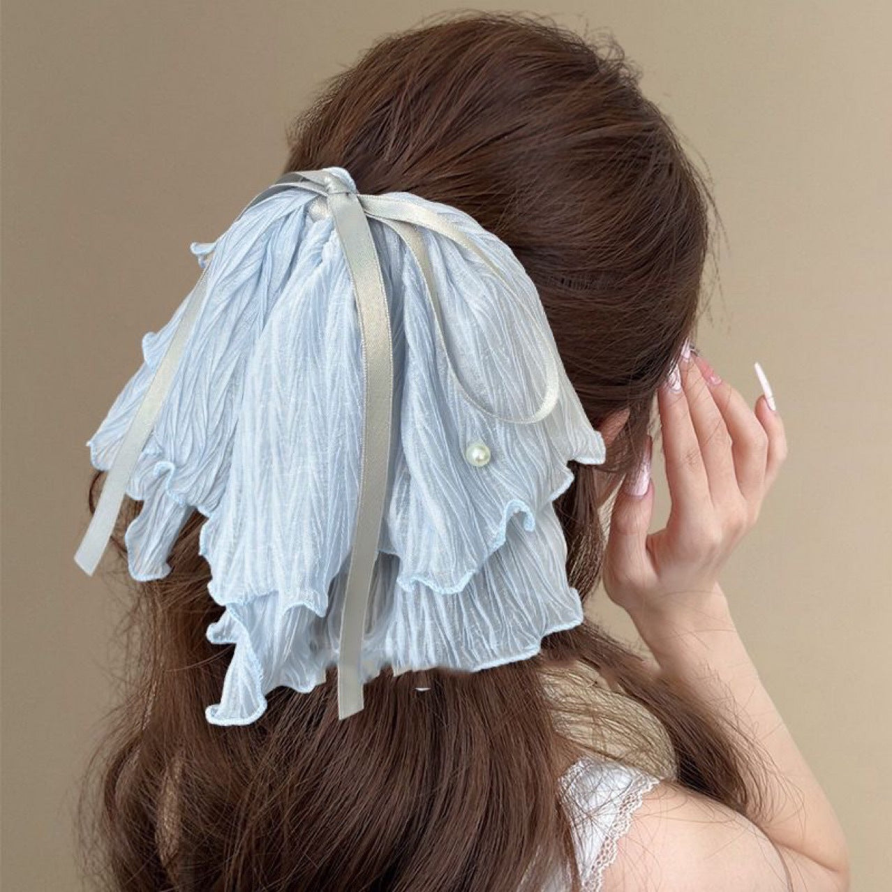 Elegant Bow Crystal Hair Claw Clip
