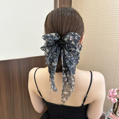Elegant Bow Crystal Hair Claw Clip