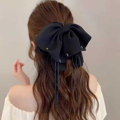 Elegant Bow Crystal Hair Claw Clip