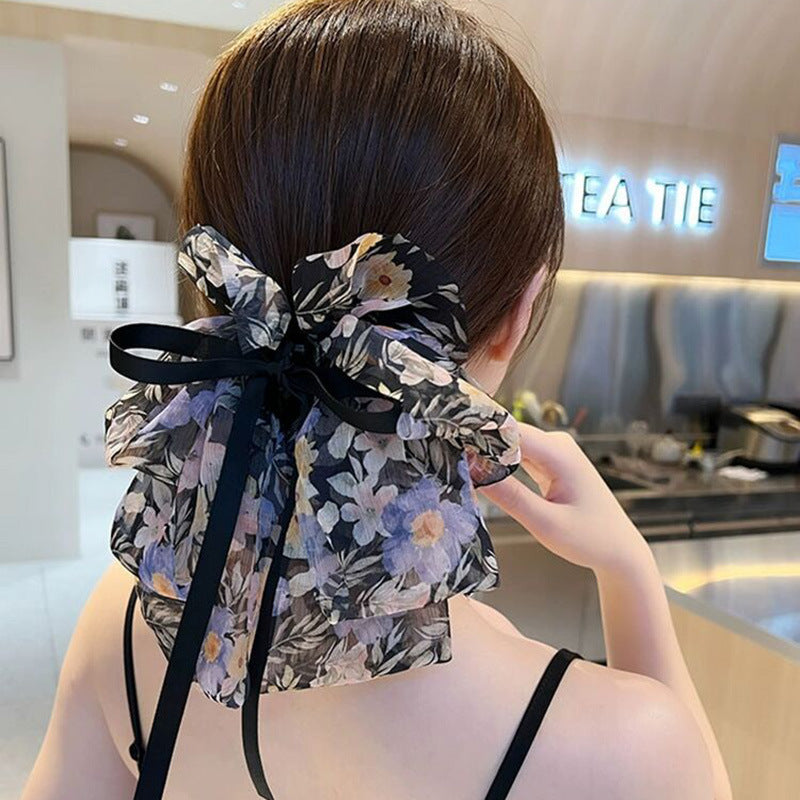 Elegant Bow Crystal Hair Claw Clip