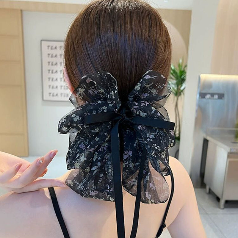 Elegant Bow Crystal Hair Claw Clip