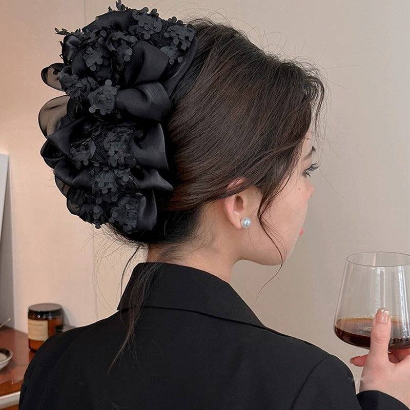 Elegant Bow Crystal Hair Claw Clip