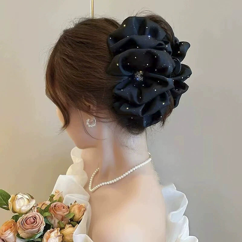 Elegant Bow Crystal Hair Claw Clip