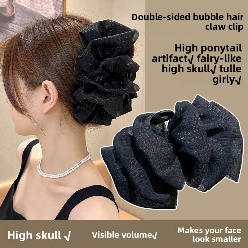 Elegant Bow Crystal Hair Claw Clip