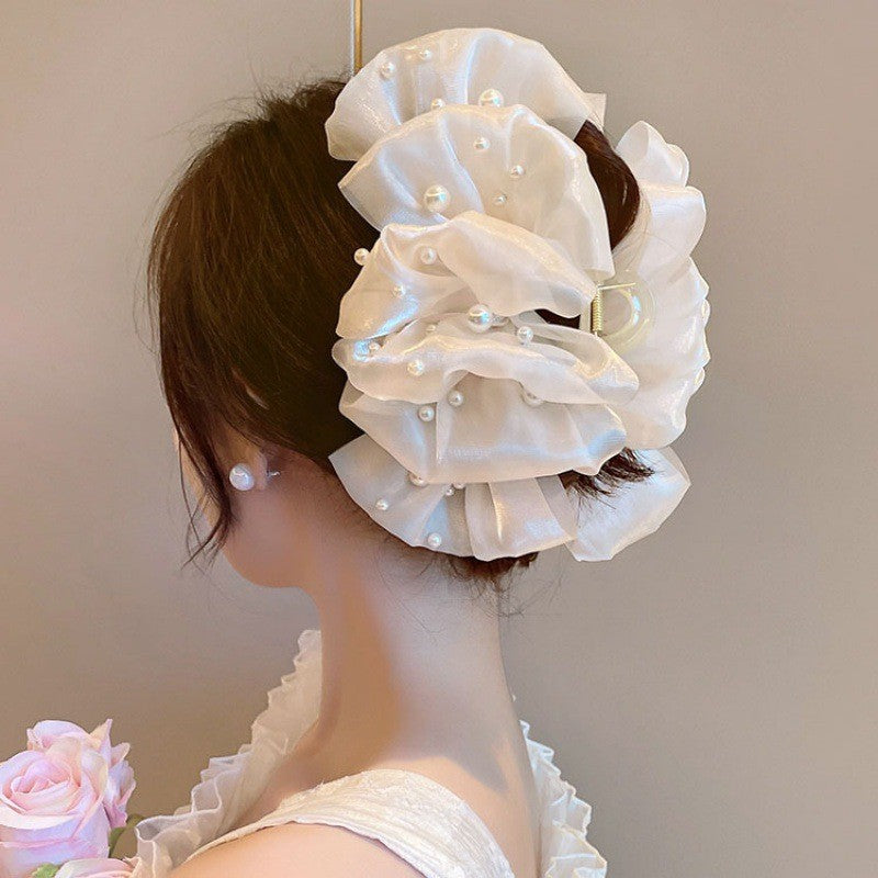 Elegant Bow Crystal Hair Claw Clip