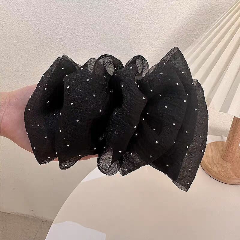 Elegant Bow Crystal Hair Claw Clip