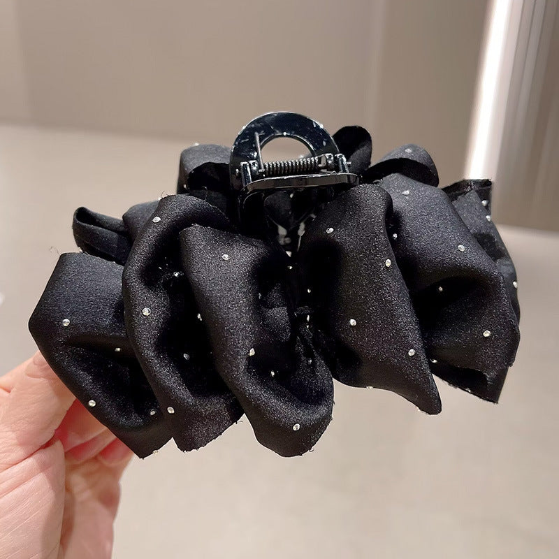 Elegant Bow Crystal Hair Claw Clip