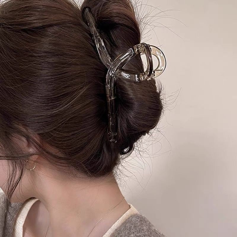 Elegant Bow Crystal Hair Claw Clip