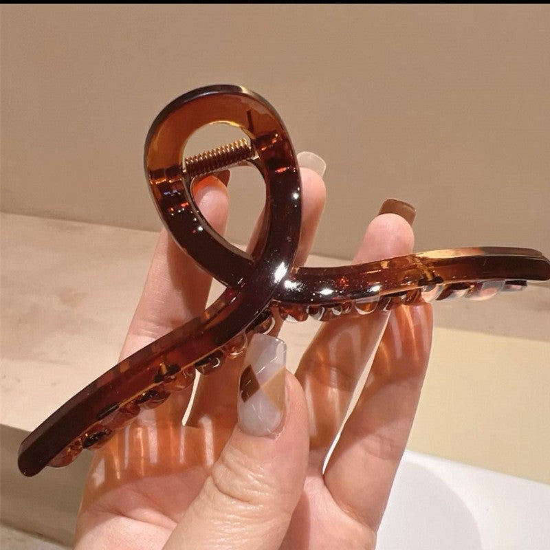 Elegant Bow Crystal Hair Claw Clip