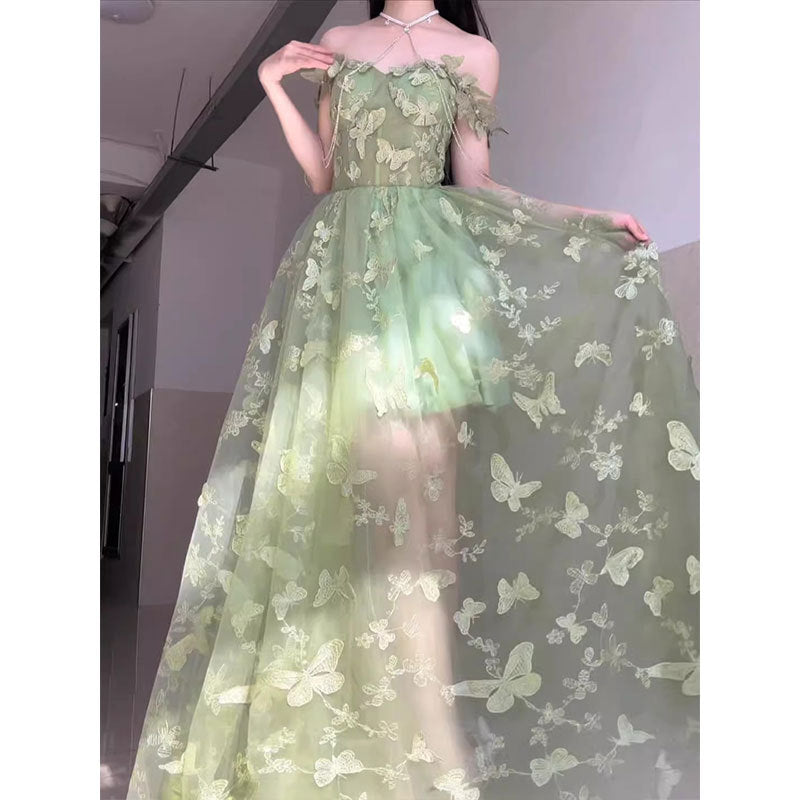 Elegant Butterfly Evening Dress