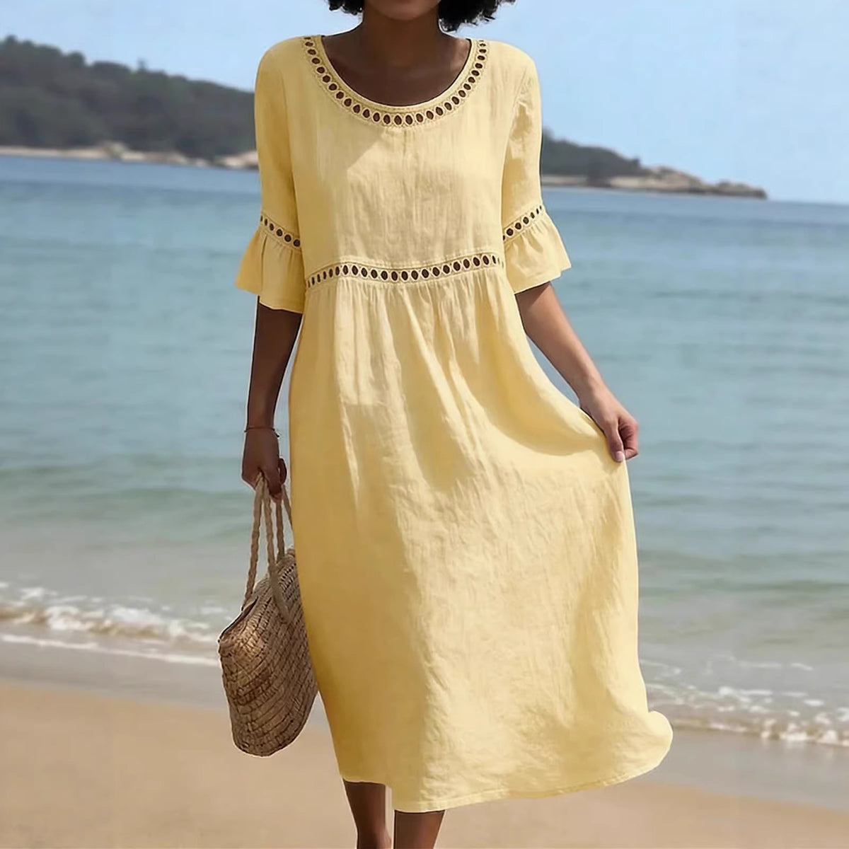 Elegant Casual Round Neck Dress