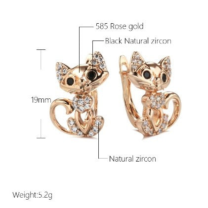 Elegant Cat-Shaped Zircon Earrings