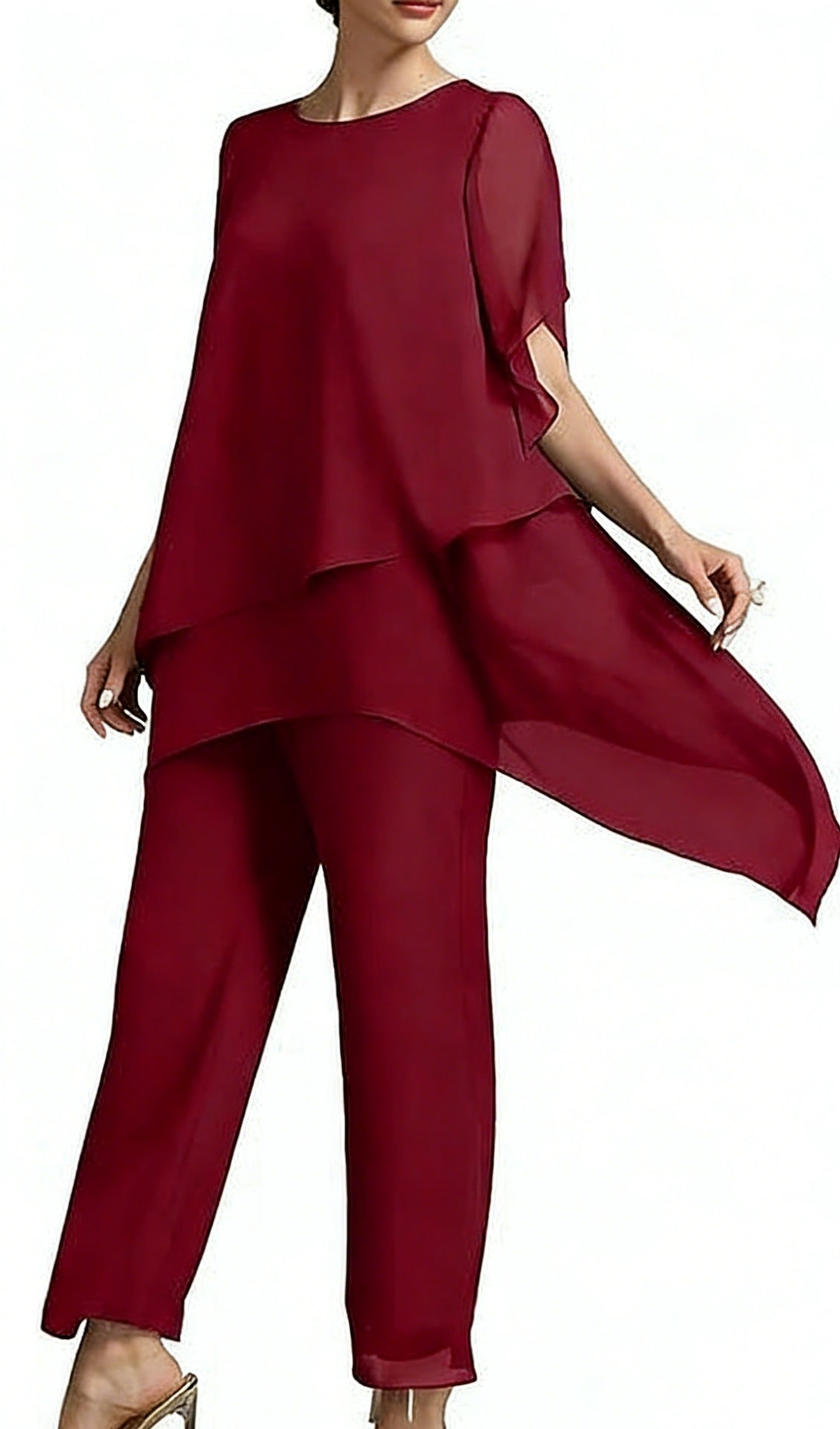 Elegant Chiffon Shirt and Pants