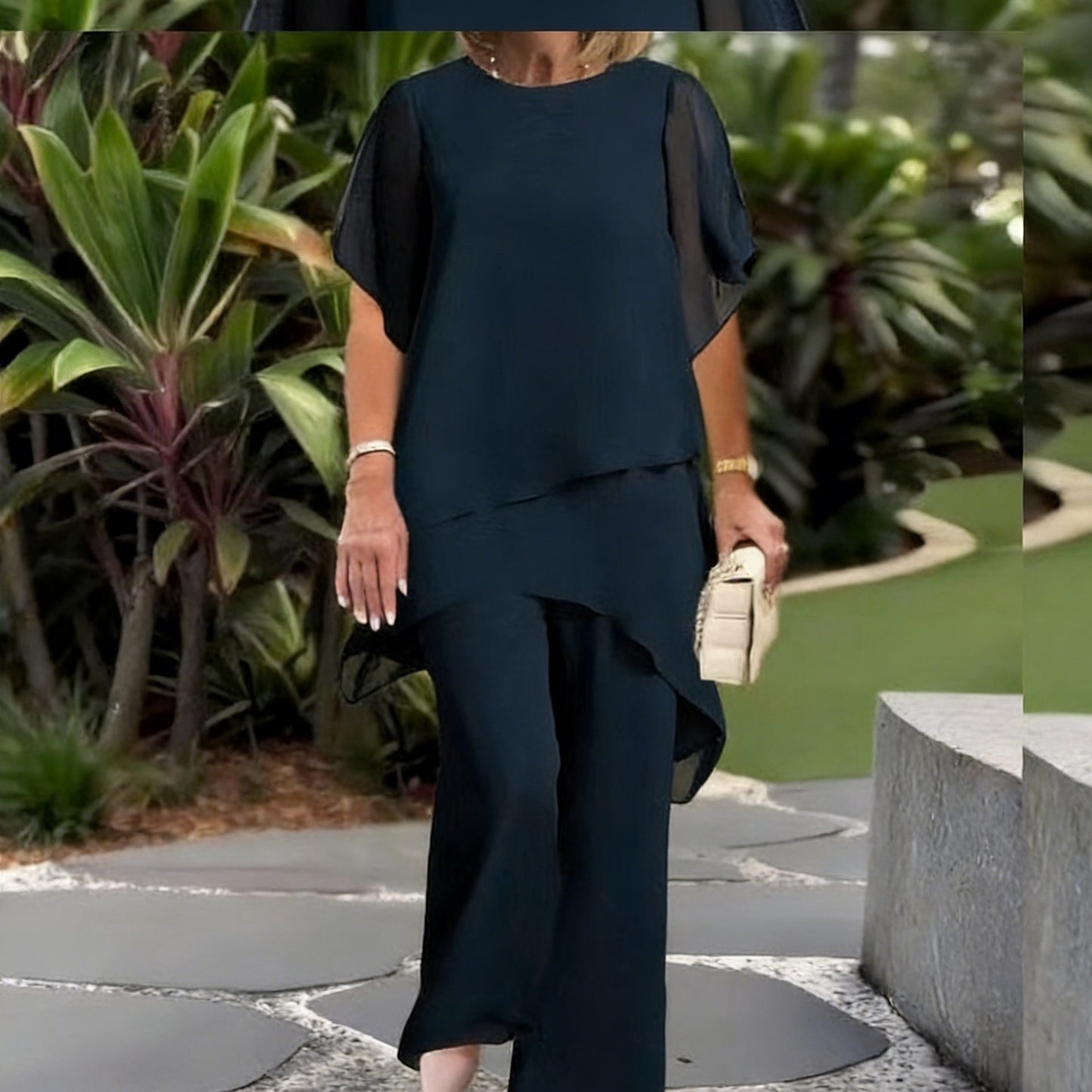 Elegant Chiffon Shirt and Pants