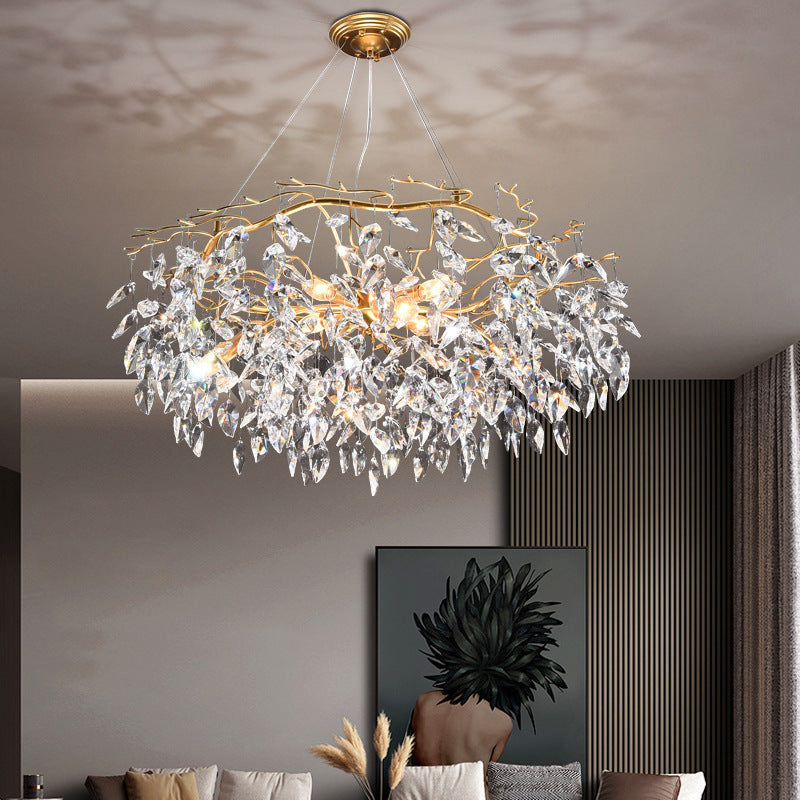 Elegant Crystal LED Chandelier for Living Room or Restaurant
