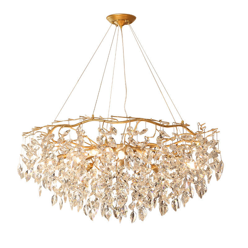 Elegant Crystal LED Chandelier for Living Room or Restaurant