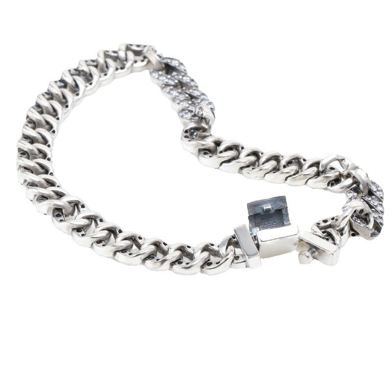 Elegant Diamond Cuban Chain Bracelet