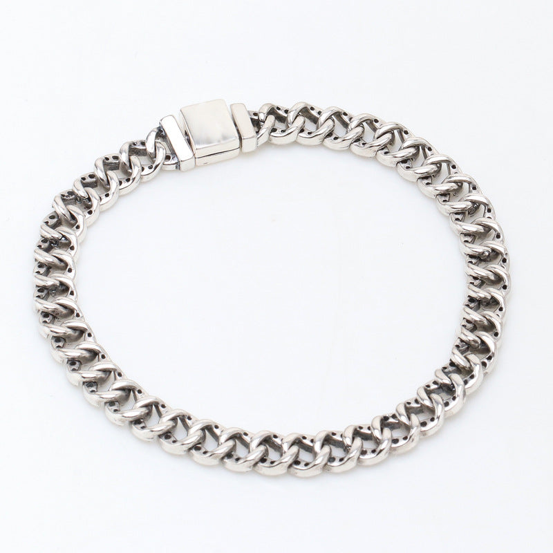 Elegant Diamond Cuban Chain Bracelet