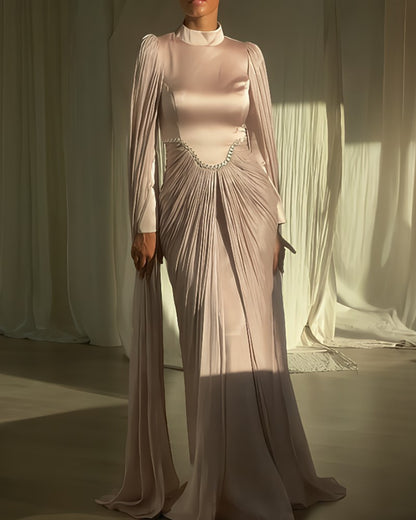 Elegant Diamond Spliced Evening Dress