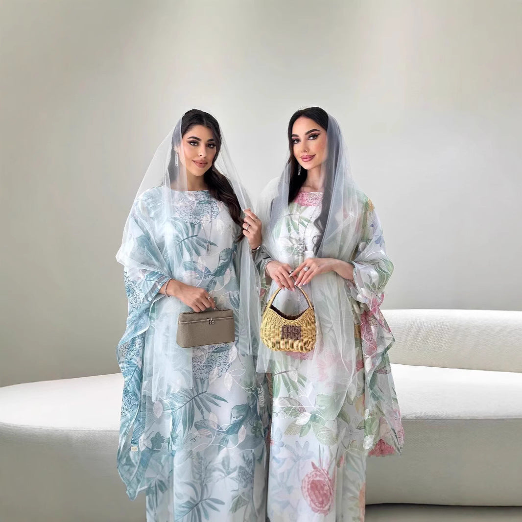 Elegant embroidery with inner-layered dress