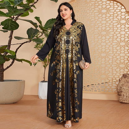 Elegant Ethnic Long Sleeve Dress