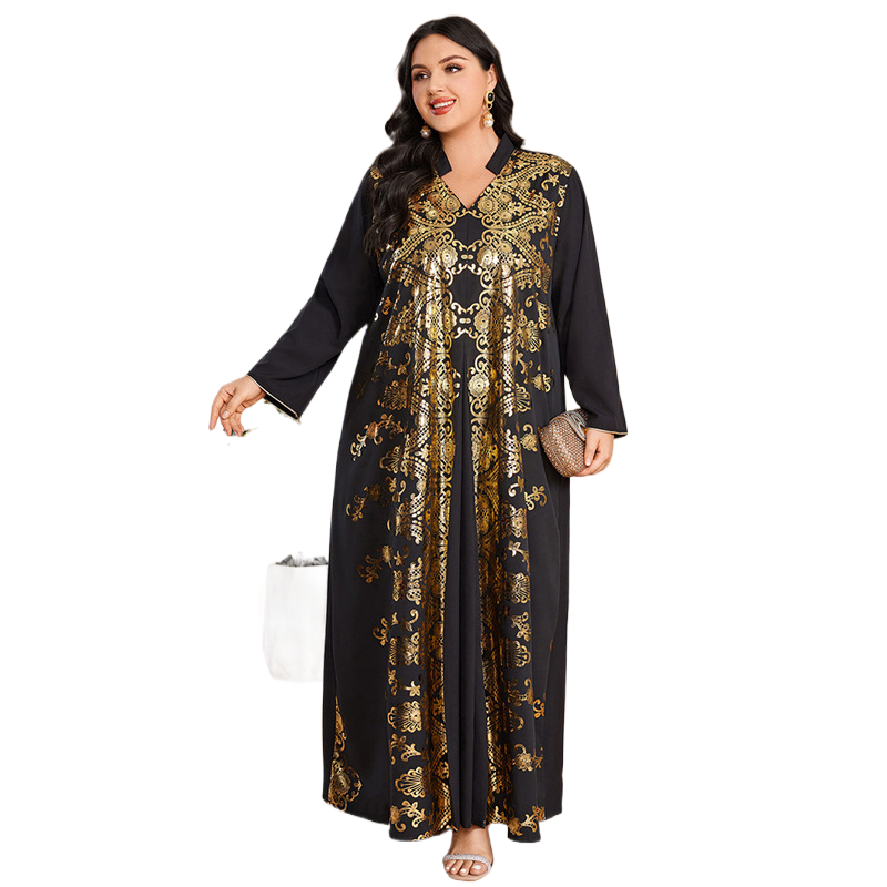 Elegant Ethnic Long Sleeve Dress