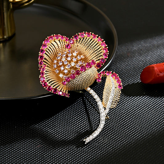 Elegant Floral Brooch