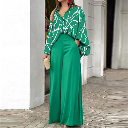 Elegant Floral Print Women's Suit Set