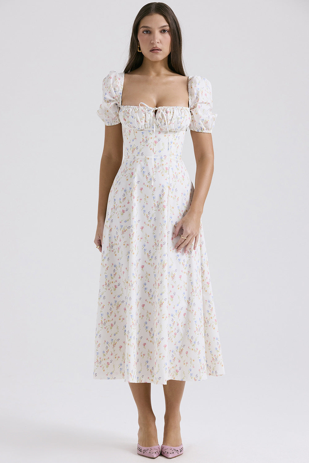Elegant Floral Sling Dress