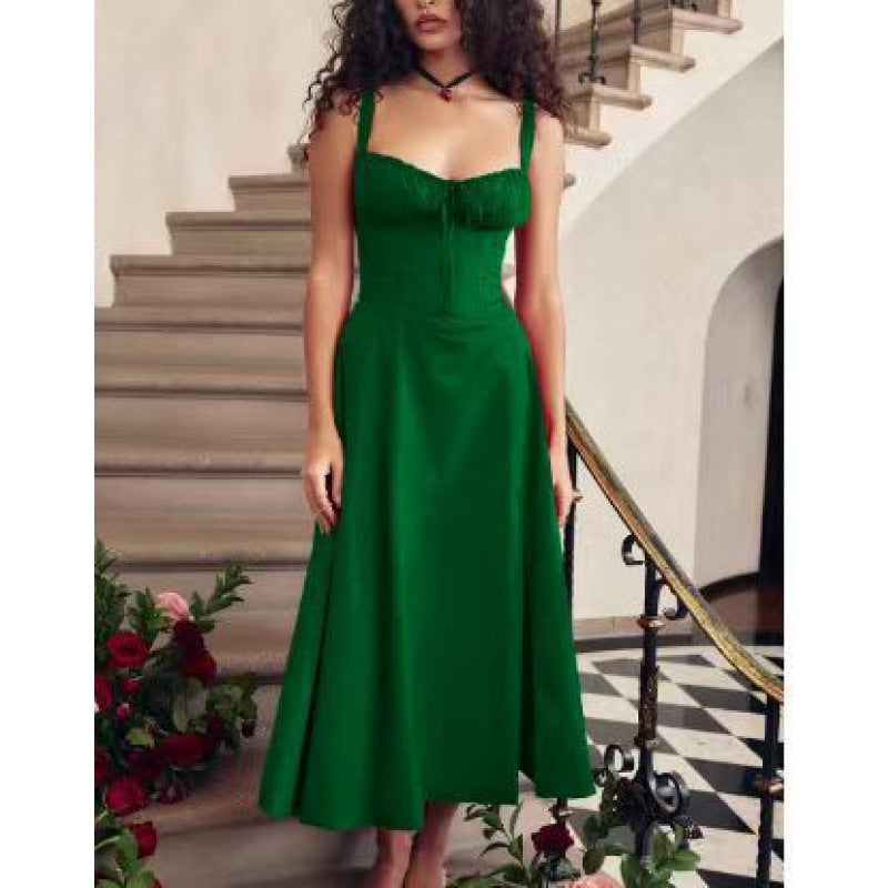 Elegant Floral Strap Dress