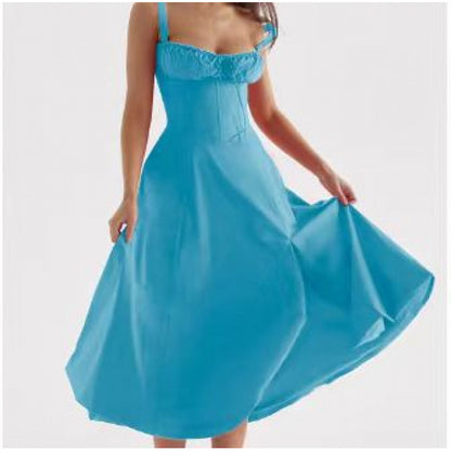 Elegant Floral Strap Dress