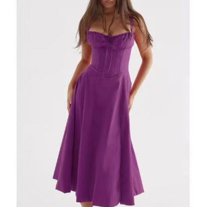 Elegant Floral Strap Dress