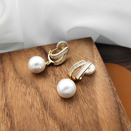 Elegant French-style mosquito repellent coil ear clips without ear holes