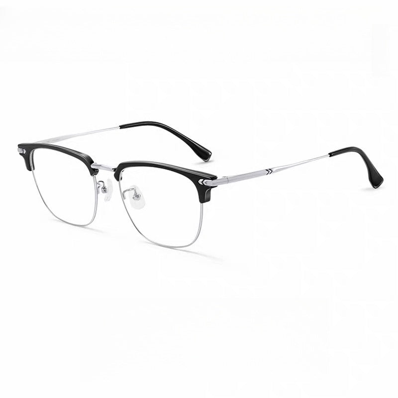 Elegant Half-Frame Reading Glasses with Anti-Blue Light and Anti-Fatigue Features