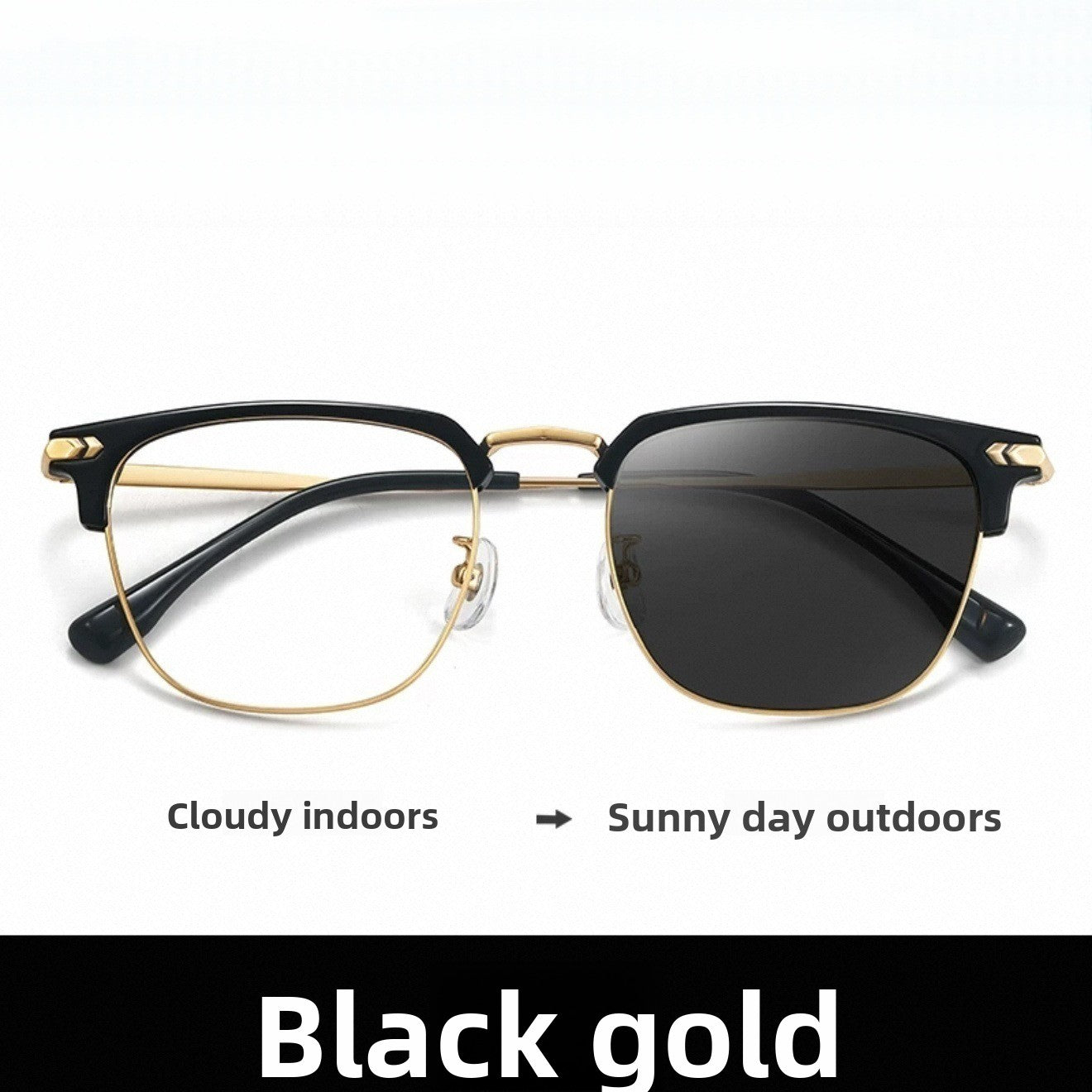 Elegant Half-Frame Reading Glasses with Anti-Blue Light and Anti-Fatigue Features