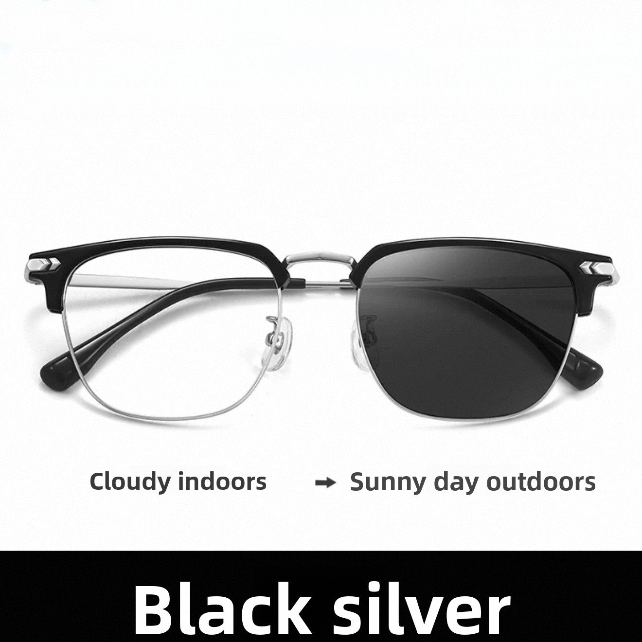 Elegant Half-Frame Reading Glasses with Anti-Blue Light and Anti-Fatigue Features
