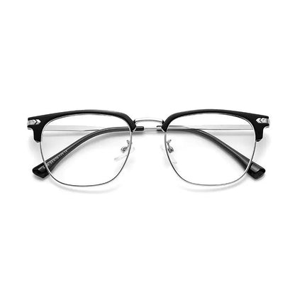 Elegant Half-Frame Reading Glasses with Anti-Blue Light and Anti-Fatigue Features