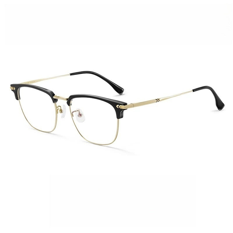 Elegant Half-Frame Reading Glasses with Anti-Blue Light and Anti-Fatigue Features