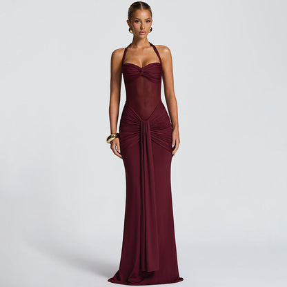 Elegant Halter Neck Bodycon Dress