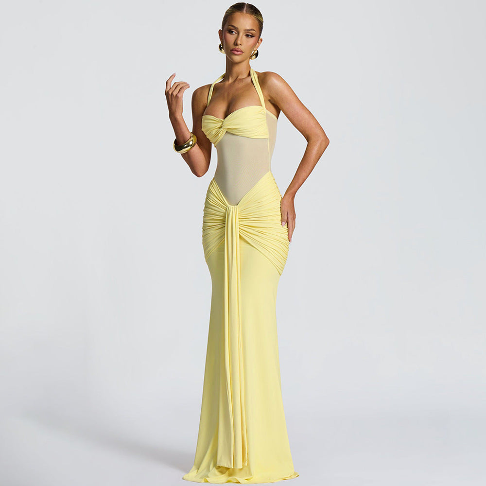 Elegant Halter Neck Bodycon Dress