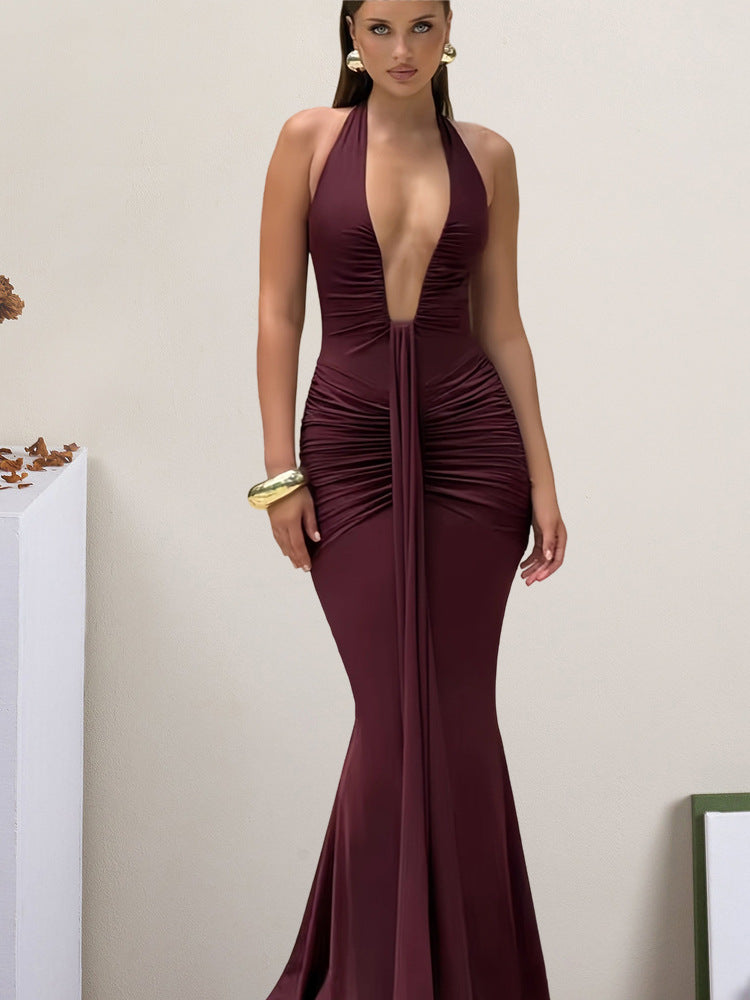 Elegant Halter Neck Bodycon Dress