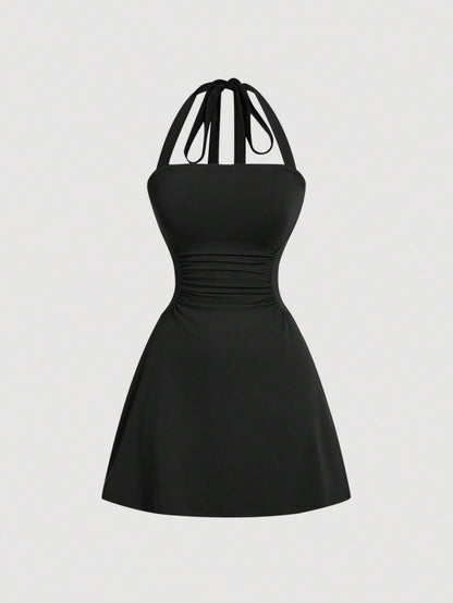 Elegant Halter Neck Dress