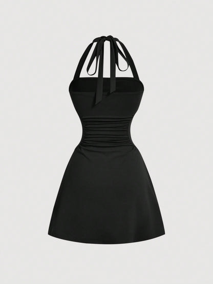 Elegant Halter Neck Dress