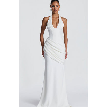 Elegant Halter Neck Evening Dress