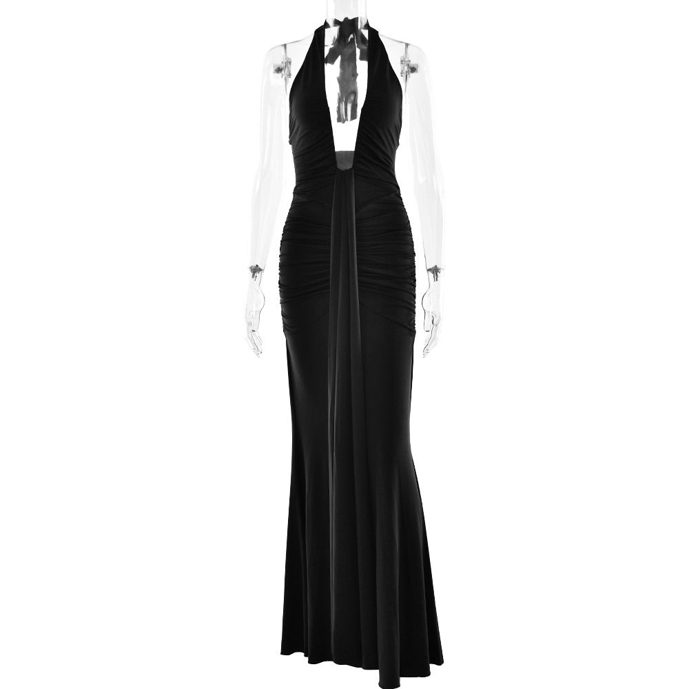 Elegant Halter Neck Fishtail Dress